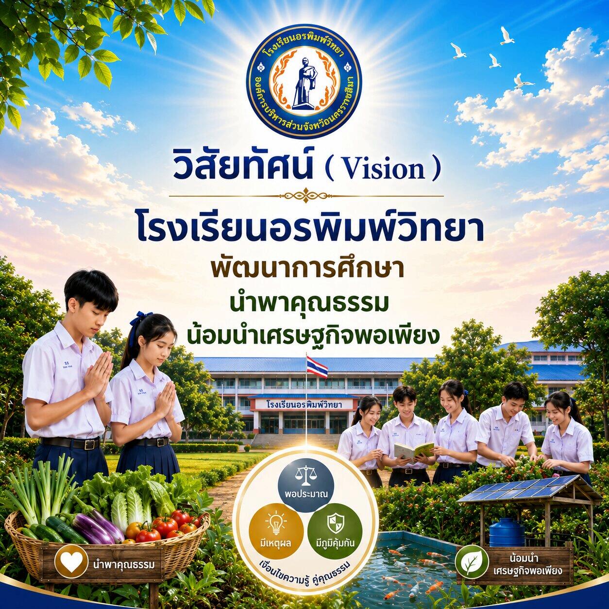 วิสัยทัศน์ โรงเรียนอรพิมพ์วิทยา